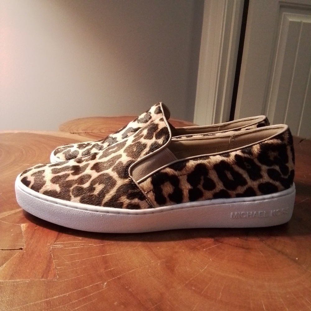 Michael Michael Kors Slip-on Sneakers in Calf Hair Leopard Print - 7.5 - Picture 6 of 8